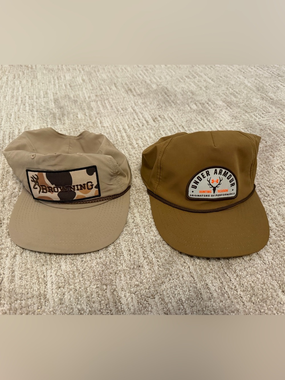 Under Armour and browning Men’s Tan/Brown Hunting Patch Cap